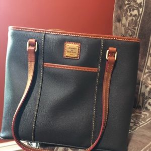 Covered canvas Dooney tote